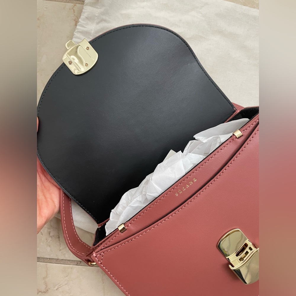 Sézane Claude Bag in Rosewood from 2023 Collection - Picture 8 of 13